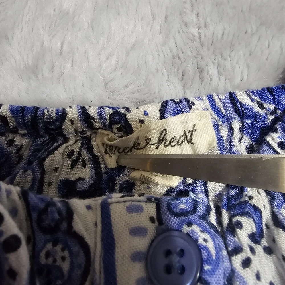 Derek Heart Blue and White Maxi Dress - Picture 3 of 7